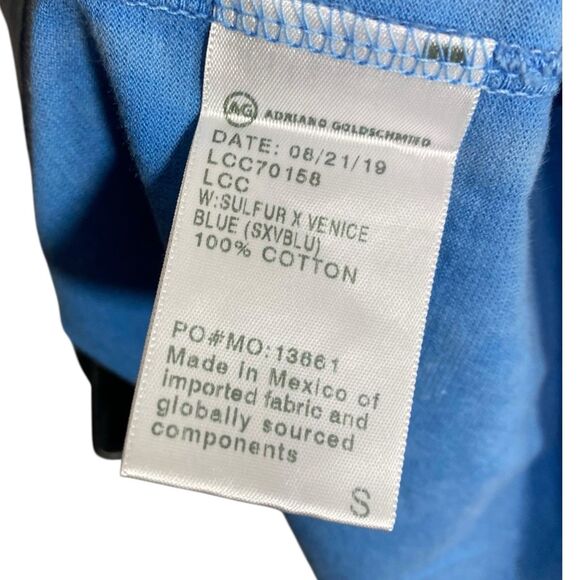 AG Adriano Goldschmied T-Shirt Womens S Blue Henson Tee Faded Vintage Wash NEW - Picture 6 of 7